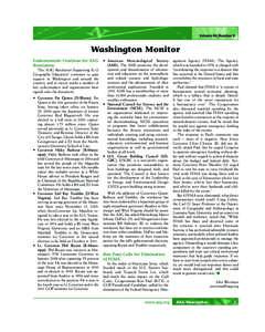 Volume 46, Number 9  Washington Monitor Endorsements Continue for AAG Resolution The “AAG Resolution Supporting K-12