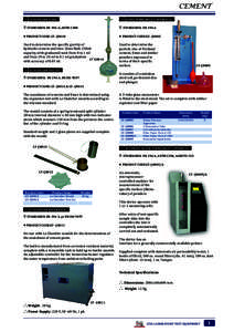 CEMENT ⇲ LE CHATELIER FLASK ⇲ BLAINE PERMEABILITY APPARATUS  ⎘ STANDARDS: EN 196–6, ASTM C188