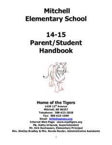 Mitchell Elementary School[removed]Parent/Student Handbook