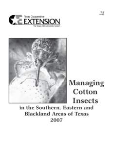 Pink bollworm / Cotton / Boll weevil / Biological pest control / Helicoverpa armigera / Boll Weevil Eradication Program / Gossypium / Integrated pest management / Thrips / Agricultural pest insects / Agriculture / Land management