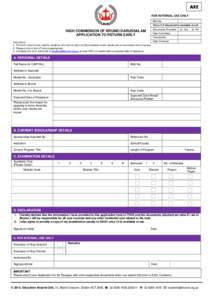 ARE FOR INTERNAL USE ONLY BSA No. Tick () if document is included or not Documents Provided