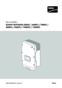 Servis el kitabı - SUNNY TRIPOWER 5000TL / 6000TL / 7000TL / 8000TL / 9000TL / 10000TL / 12000TL