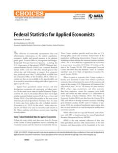 A publication of the Agricultural & Applied Economics Association The magazine of food, farm, and resource issues 3rd Quarter 2013 • 28(3)