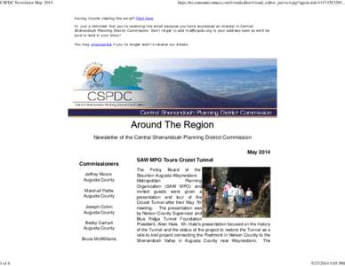 CSPDC Newsletter May 2014