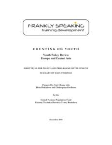 Demography / Population / Reproductive rights / International Conference on Population and Development / World Population Foundation / Asian Forum of Parliamentarians on Population and Development / United Nations / United Nations Population Fund / United Nations Development Group