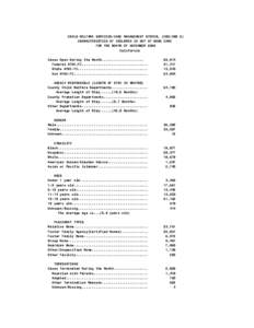 CHILD WELFARE SERVICES/CASE MANAGEMENT SYSTEM, (CWS/CMS 2) CHARACTERISTICS OF CHILDREN IN OUT OF HOME CARE FOR THE MONTH OF NOVEMBER 2009 California Cases Open During the Month..................... Federal AFDC-FC.......