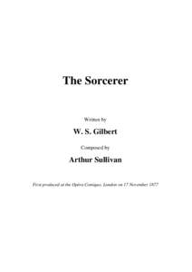 Operas / The Sorcerer / Classical music