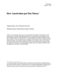 Bank of Amsterdam / Dutch Golden Age / Bank / Central bank / Central Bank of the Republic of Turkey / Mark / Federal Reserve System / Short / Dutch East India Company / Economics / Modern history / Kingdom of the Netherlands
