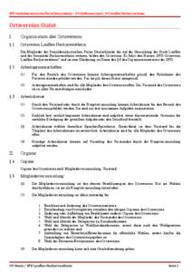 SPD Sozialdemokratische Partei Deutschlands – KV Heilbronn-Land / OV Lauffen-Neckarwestheim  Ortsvereins-Statut I.  Organisation des Ortsvereins