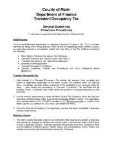 TRANSIENT OCCUPANCY TAX (TOT)