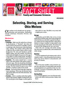 Selecting, Storing, and Serving Ohio Melons