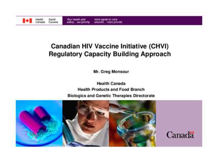 Health Canada Regulatory Capacity Building _ Developing  NRAs_G Monsour