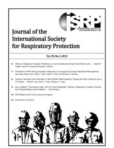 Journal of the International Society for Respiratory Protection ────────────────────────────────────────────────────