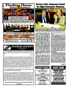 Queens Gazette November 5, 2014 Page 10  Brown, Katz Announce Grant To Fight Domestic Violence  Queens District Attorney Richard A. Brown and Queens Borough President