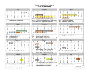 Goleta Union School District[removed]Calendar July S  M