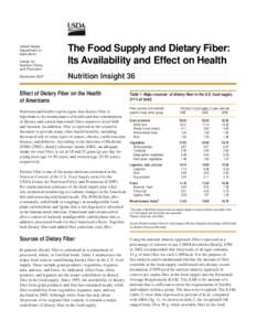 Center for Nutrition Policy and Promotion / Dietary fiber / Human nutrition / Dietary Reference Intake / Reference Daily Intake / Food energy / Soybean / Agriculture / Resistant starch / Nutrition / Health / Medicine