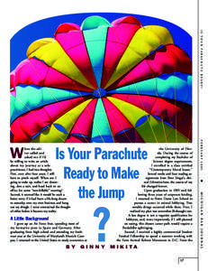 Is Your Parachute Ready to Make the Jump?