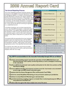 2009 Annual Report Card The Annual Reporting Process Restoration Goal  The annual watershed restoration reporting process was