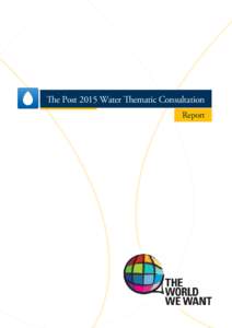 The Post 2015 Water Thematic Consultation Report 2  Foreword