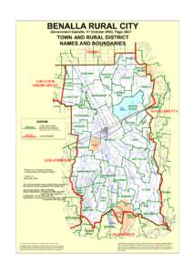 BENALLA RURAL CITY Government Gazette: 17 October 2002, Page 2837 TOWN AND RURAL DISTRICT NAMES AND BOUNDARIES