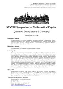 REPORTS ON MATHEMATICAL PHYSICS, THE EDITORS