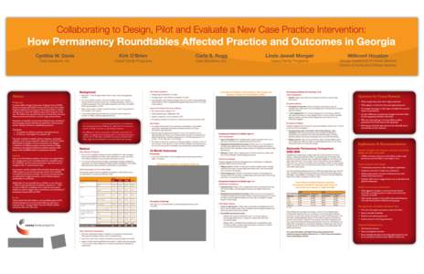Collaborating to Design, Pilot and Evaluate a New Case Practice Intervention: How Permanency Roundtable Affected Practice and Outcomes in Georgia.