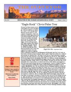 The Surveyor  Fall, 2013 NEWSLETTER OF THE COLORADO ARCHAEOLOGICAL SOCIETY