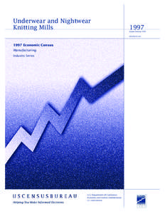 Underwear and Nightwear Knitting Mills 1997 Issued October 1999 EC97M-3151D