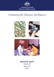 Communicable Diseases Intelligence  Quarterly report Volume 29 Issue no[removed]