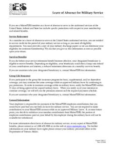 Leave of absence / Employee benefit / Business / Voluntary Employee Beneficiary Association / Thrift Savings Plan / Employment compensation / Private law / Human resource management