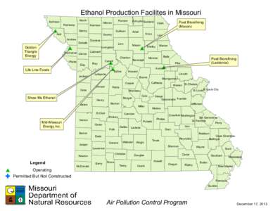 Ethanol Production Facilites in Missouri  Atchison # 0Holt