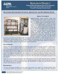 RELATIONSHIP BETWEEN REDOX POTENTIAL, DISINFECTANT, AND PH IN DRINKING WATER February 2010