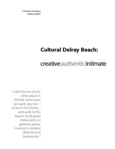 Coletta & Company February 2006 Cultural Delray Beach:  creativeauthenticintimate