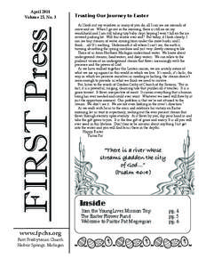 FIRST Press  April 2014 Volume 25, No. 3  www.fpchs.org