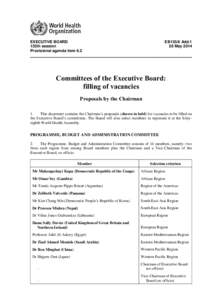 EXECUTIVE BOARD 135th session Provisional agenda item 6.2 EB135/6 Add.1 26 May 2014