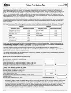 YT432  Yukon First Nations Tax T1 General – 2010