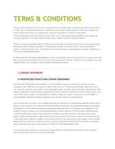 TERMS & CONDITIONS Your use of 5TH Cell Media, LLC’s web site and Content and Software (as defined below) contained hereon (collectively referred to as the “Site” unless specifically stated otherwise) is conditione