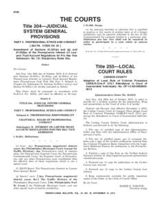 Legal terms / Pennsylvania Courts of Common Pleas / Continuance