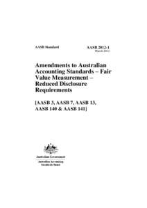 AASB Standard  AASB[removed]March[removed]Amendments to Australian