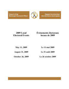 Report of the Municipal Electoral Officer