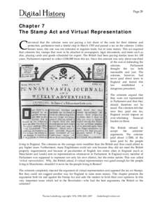 History of the United States / Humanities / Virtual representation / American Revolution / Tax / No taxation without representation / Declaration of Rights and Grievances / Parliament of Great Britain / Taxation / Stamp Act