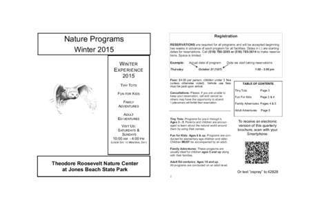 Theodore Roosevelt Nature Center Winter Programs
