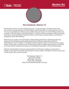 Member Bio  State Board of Education Ron Rudduck, District 10