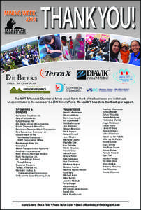 MINING WEEK 2014 THANK YOU!  The NWT & Nunavut Chamber of Mines would like to thank all the businesses and individuals