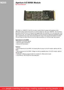 M-Module / Digital signal processing / M200 / Analog-to-digital converter