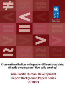 Development economics / Index numbers / Gender Empowerment Measure / Social Institutions and Gender Index / Human Development Report / Gender-related Development Index / Gender / Stock market index / Capability approach / Gender equality / Development / Economics