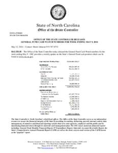 State of North Carolina LINDA COMBS STATE CONTROLLER Office of the State Controller