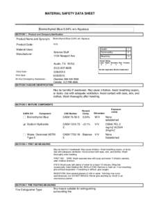 MATERIAL SAFETY DATA SHEET  Bromothymol Blue 0.04% w/v Aqueous SECTION 1 . Product and Company Idenfication  Product Name and Synonym: