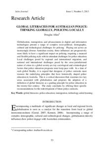 Literacy / Cross-cultural studies / Information literacy / Information science / Police / Multicultural education / Cross-cultural communication / Multiculturalism / Digital literacy / Education / Knowledge / Technology