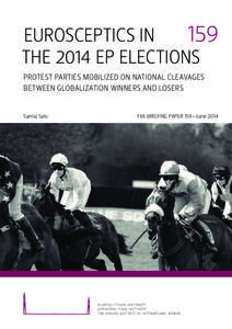 eurosceptics in 159 the 2014 ep elections Protest parties mobilized on national cleavages between globalization winners and losers